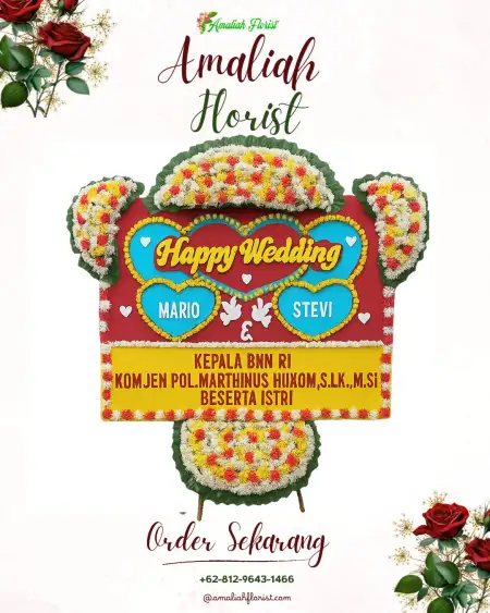 Papan Bunga Pernikahan Sebalor